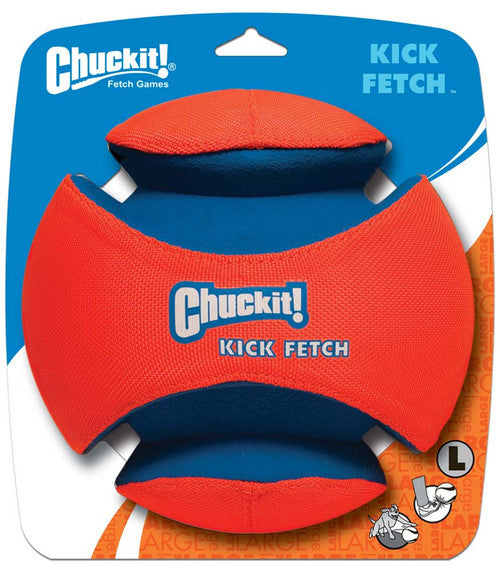 Chuckit! Kick Fetch Ball Dog Toy Blue/Orange LG