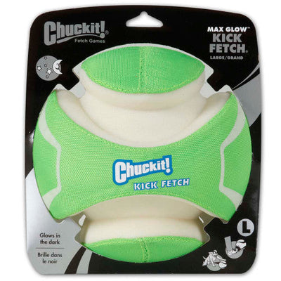 Chuckit! Kick Fetch Dog Toy Max Glow Green/White LG