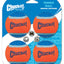 Chuckit! Tennis Ball Dog Toy Shrink Sleeve Blue/Orange MD 4pk