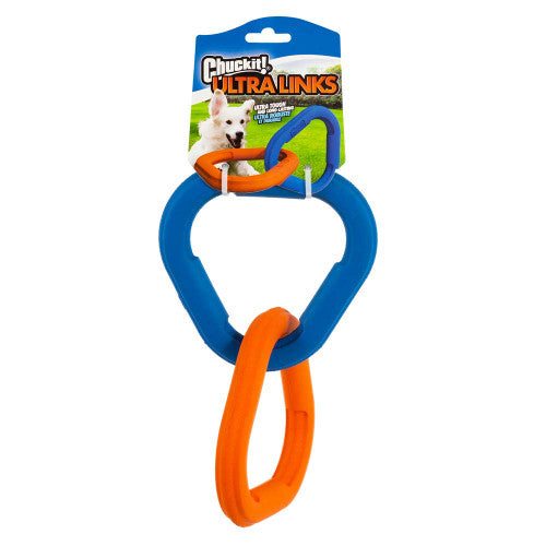 Chuckit! Ultra Links Dog Toy Blue Orange 9 in One Size