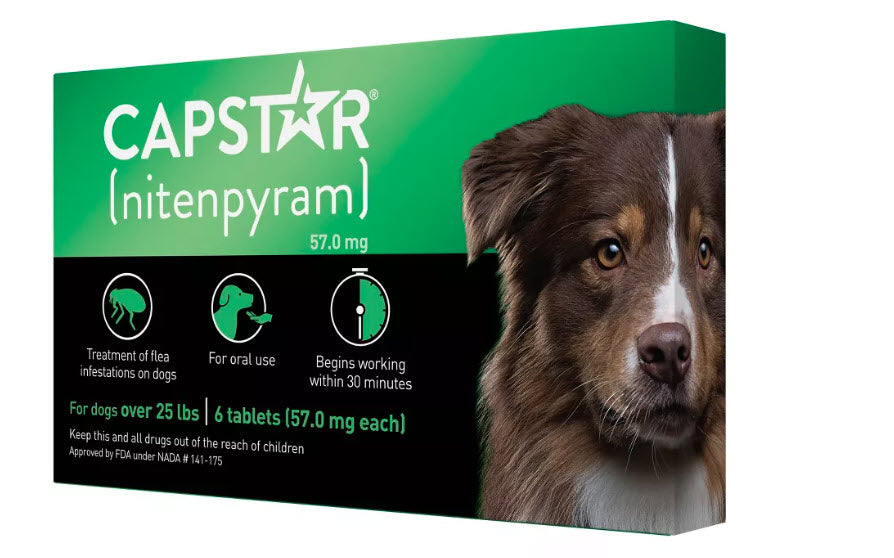 Capstar Flea Tablet for Large Dogs 57 Mg Each, 6 Tablets 073091033387