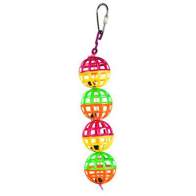 A & E Cages Happy Beaks Jingle Lattice Balls Toy 1.5In X 1.5In X 5.5 in 644472009897