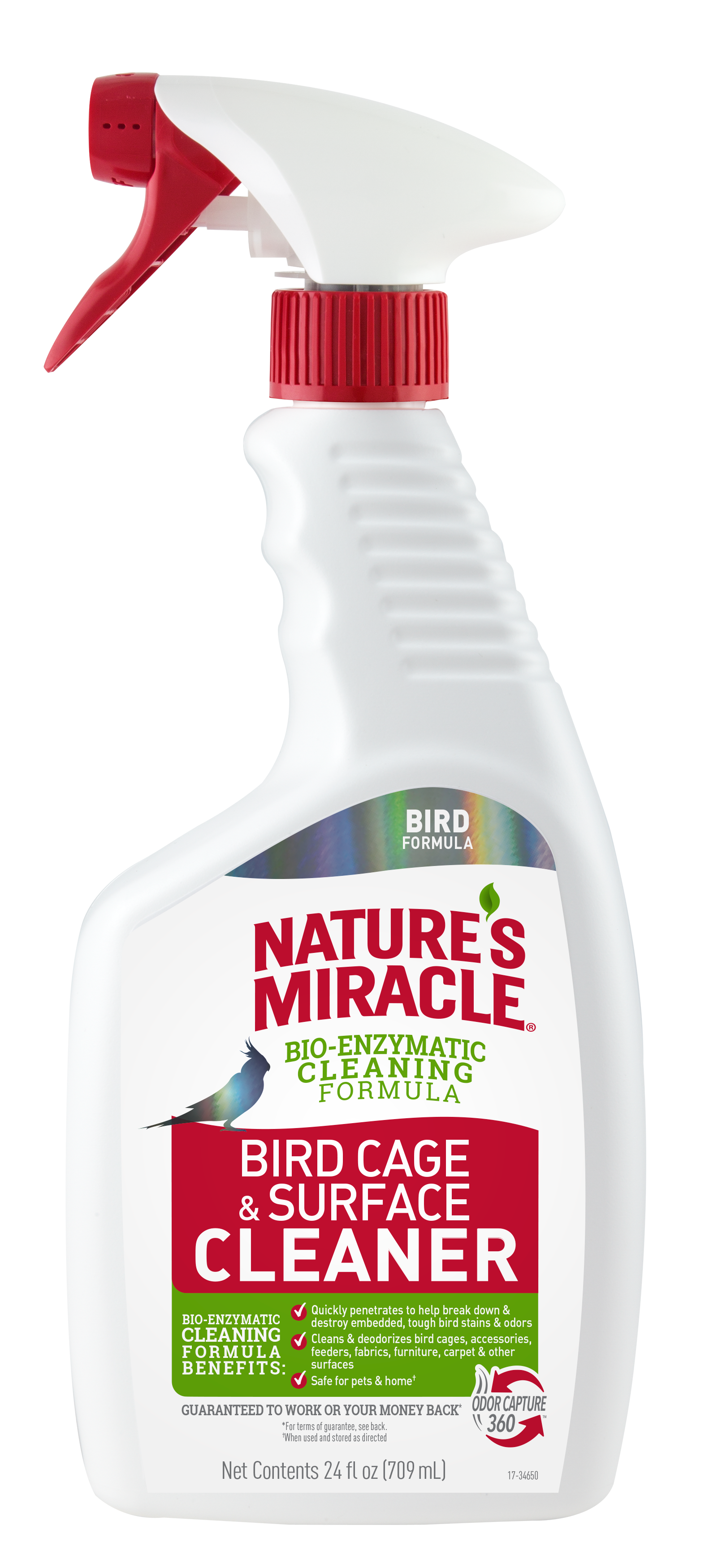 Nature's Miracle Bird Cage & Surface Cleaner w/Trigger 24 oz 018065984692