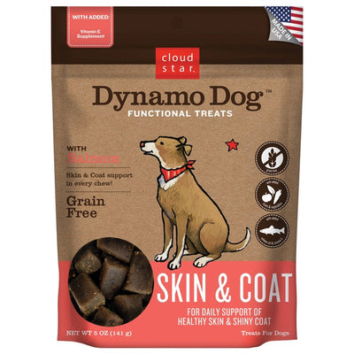 Cloud Star Dynamo Dog Functional Treats: Skin & Coat - Salmon 14 oz. {L+1x} 938097 693804203120