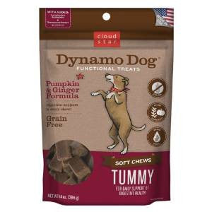Cloud Star Dynamo Dog Functional Treats: Tummy - Pumpkin & Ginger 14 oz. {L+RR1x} 938096 693804202123