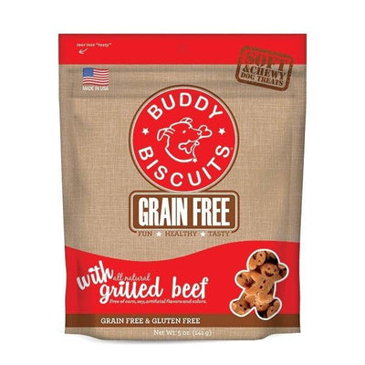 Cloud Star Grain Free Soft & Chewy Buddy Biscuits Slow Roasted Beef Dog 5oz {L+1x} 938043 693804282101