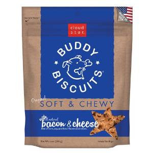 Cloud Star Soft & Chewy Buddy Biscuits Bacon Cheese 6 oz. {L + 1x} 938071 - Dog