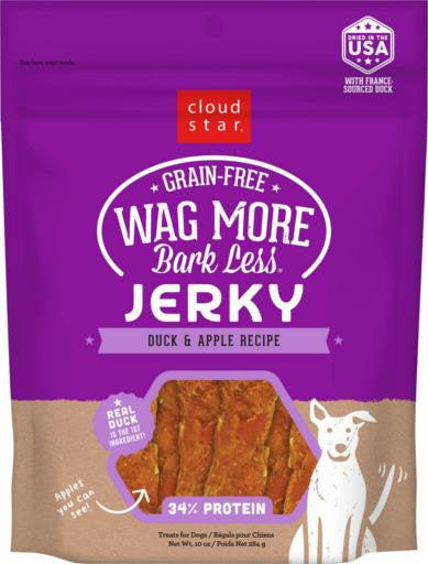 Cloud Star Wag More Bark Less Grain Free Jerky Duck & Apple 10 oz. {L + 1} 938233 - Dog