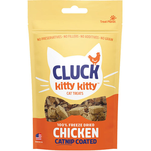 Cluck Kitty 100% Freeze - dried Chicken Treat With Catnip Coating 0.75oz - Cat
