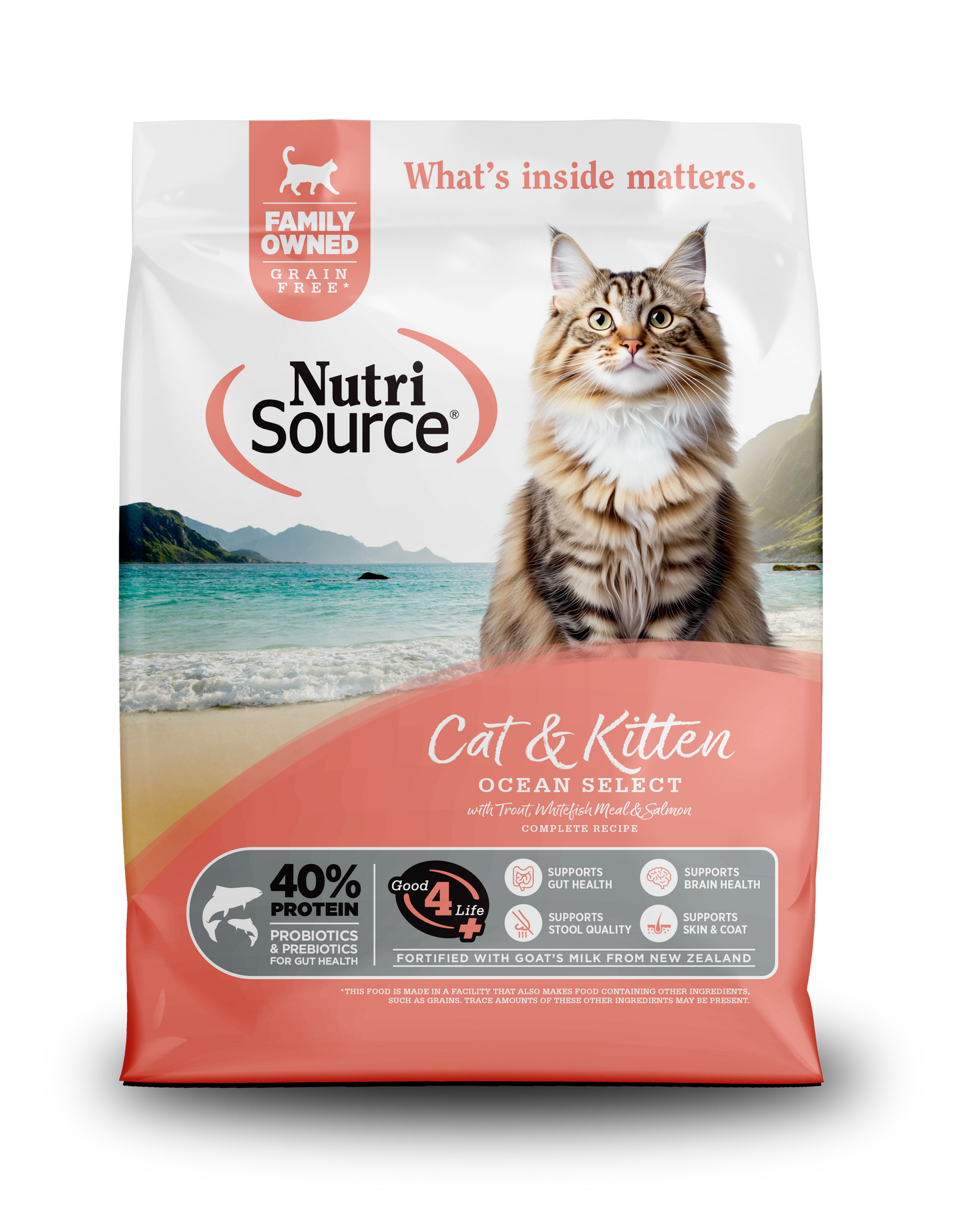 NutriSource NutriSource Select Recipe Grain Free Dry Cat Food Ocean Select 4 lb 073893281054
