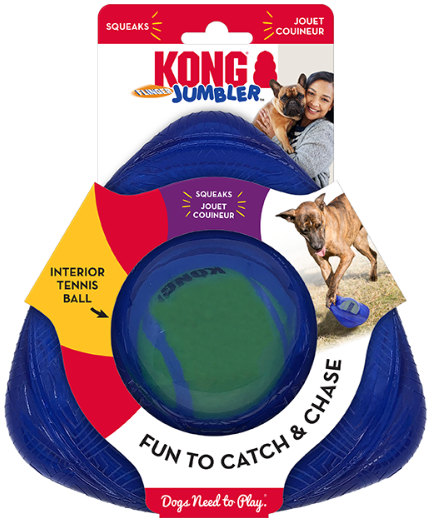 KONG Jumbler Flinger Dog Toy Assorted Color Medium/Large 035585509464