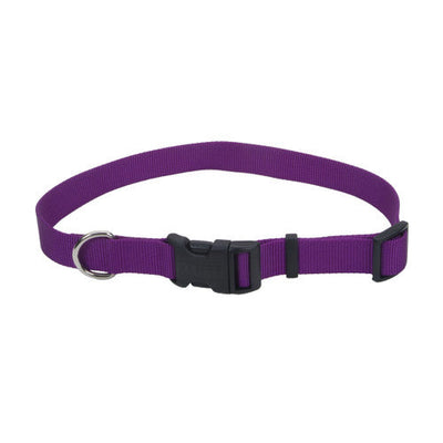 Coastal Adjustable Nylon Collar With Tuff Buckle Purple 1x18 - 26in {L + 2} - Dog