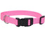 Coastal Adjustable Nylon Dog Collar with Plastic Buckle Bright Pink 5/8 in x 10 - 14