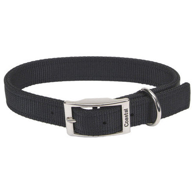 Coastal Double - Ply Nylon Collar Black 1x22in {L + 2} - Dog