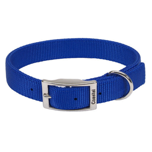 Coastal Double - Ply Nylon Collar Blue 1x24in {L + b} - Dog