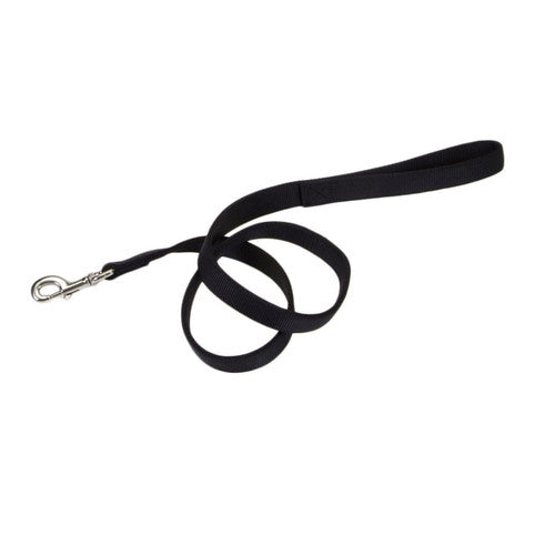 Coastal Double - Ply Nylon Dog Leash Black 1 in x 4 ft