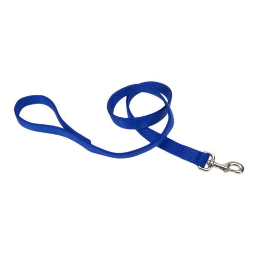 Coastal Double - Ply Nylon Dog Leash Blue 1 in x 4 ft