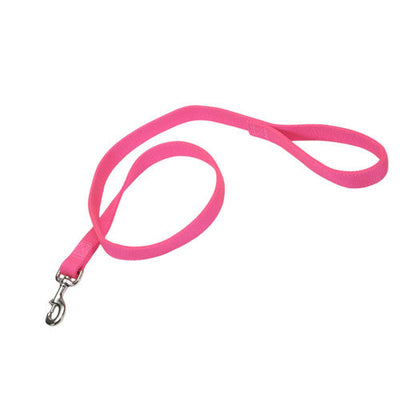 Coastal Double - Ply Nylon Dog Leash Neon Pink 1 in x 4 ft