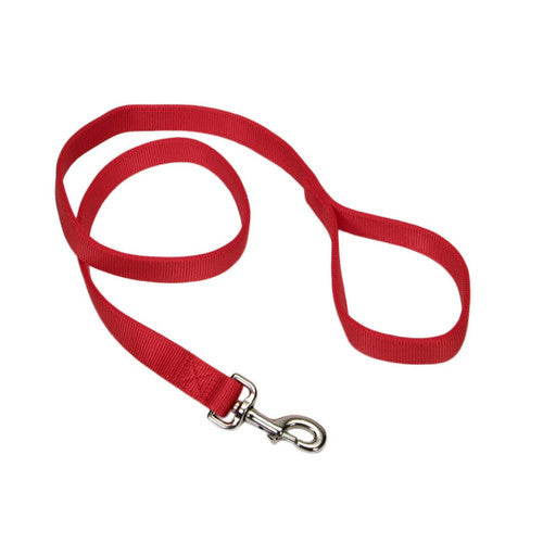 Coastal Double - Ply Nylon Dog Leash Red 1 in x 4 ft