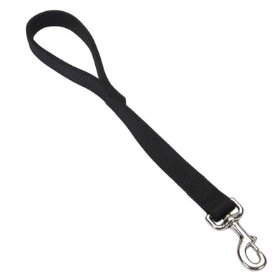 Coastal Double-Ply Nylon Traffic Dog Leash Black 1 in x 24 in