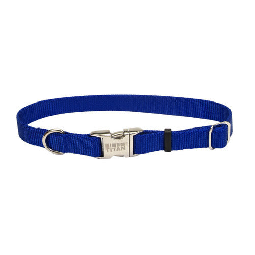 Coastal Nylon Adjustable Spectra Collar W/Metal Buckle 1’ - Blue {L + b} 761188 - Dog