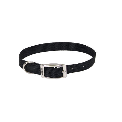 Coastal Pet Products Standard Nylon Medium Dog Collar Black 3/4’ X 18’ - {L + 2}