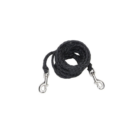 Coastal Poly Big Dog Tie Out Black 3/8 in x 15 ft