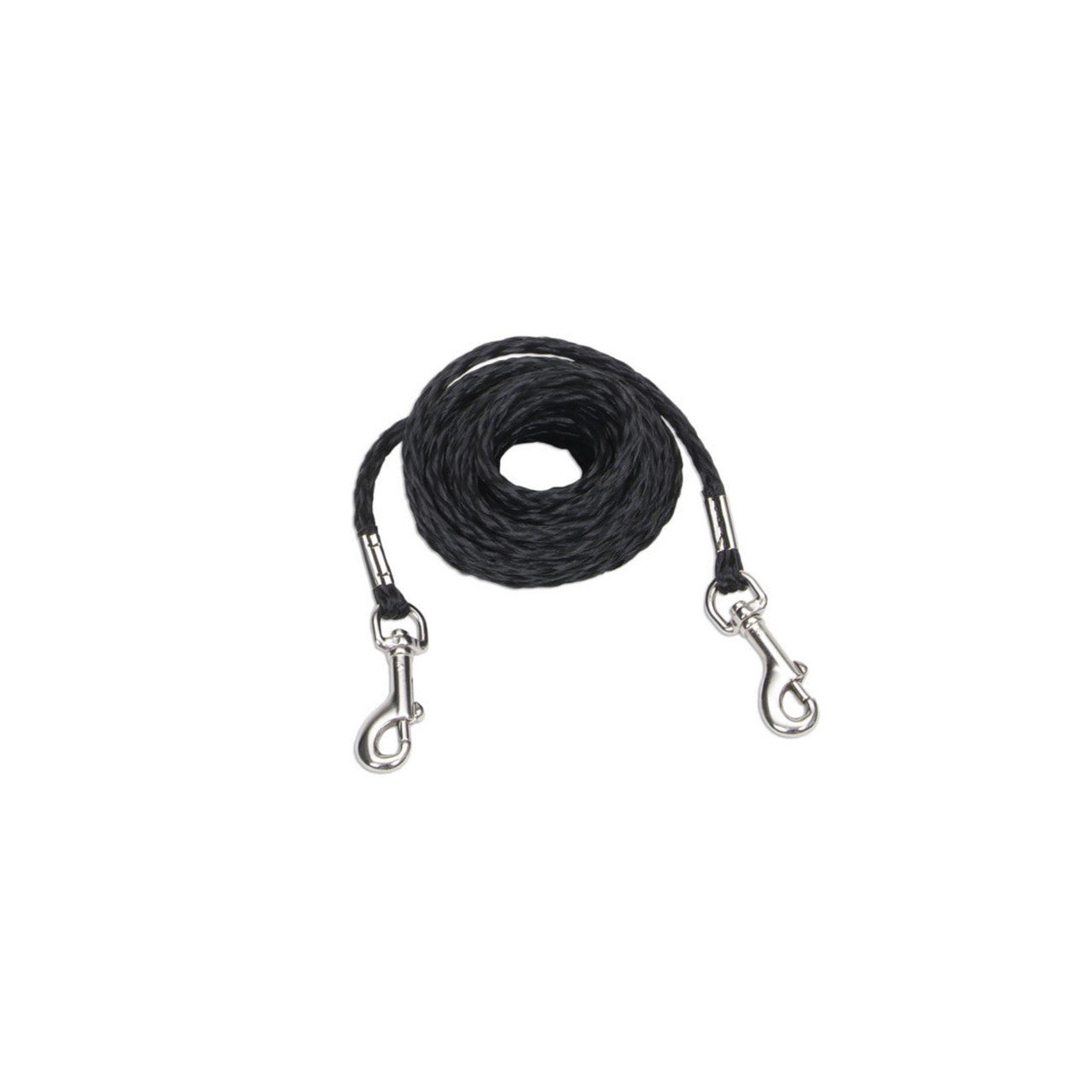 Coastal Poly Petite Dog Tie Out Black 5/32 in x 10 ft