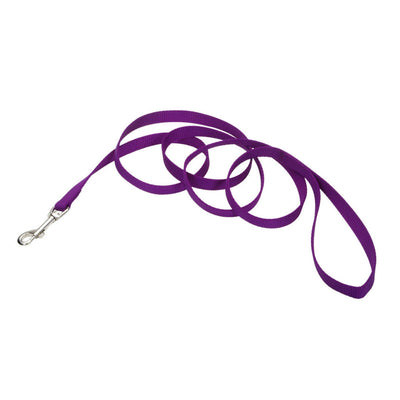 Coastal Single-Ply Nylon Dog Leash Purple 5/8 in x 6 ft