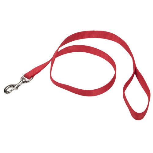 Coastal Single - Ply Nylon Dog Leash Red 3/4 in x 4 ft