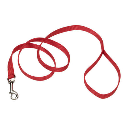 Coastal Single - Ply Nylon Dog Leash Red 5/8 in x 6 ft