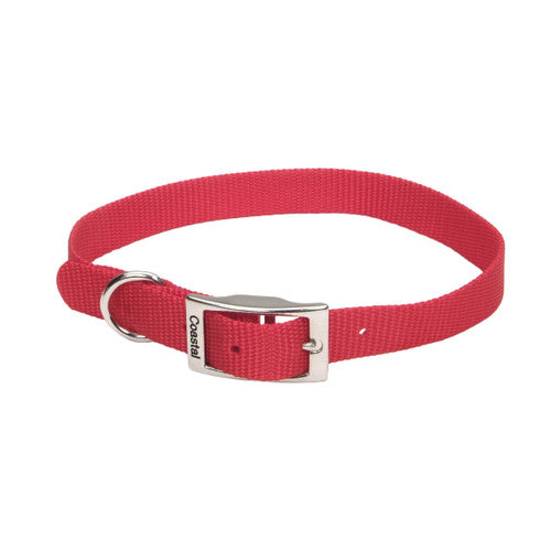 Coastal Style 601 3/4’ x 16’ Nylon Web Collar Red {L + 1} 764095 - Dog