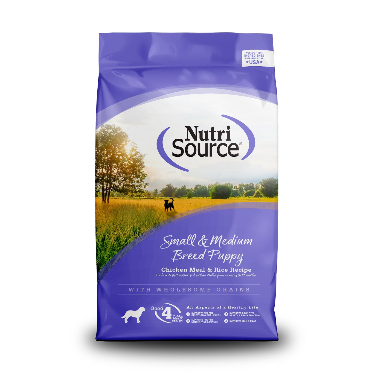 NutriSource Small & Medium Breed Puppy Dry Dog Food Chicken & Rice 26 lb 073893263104