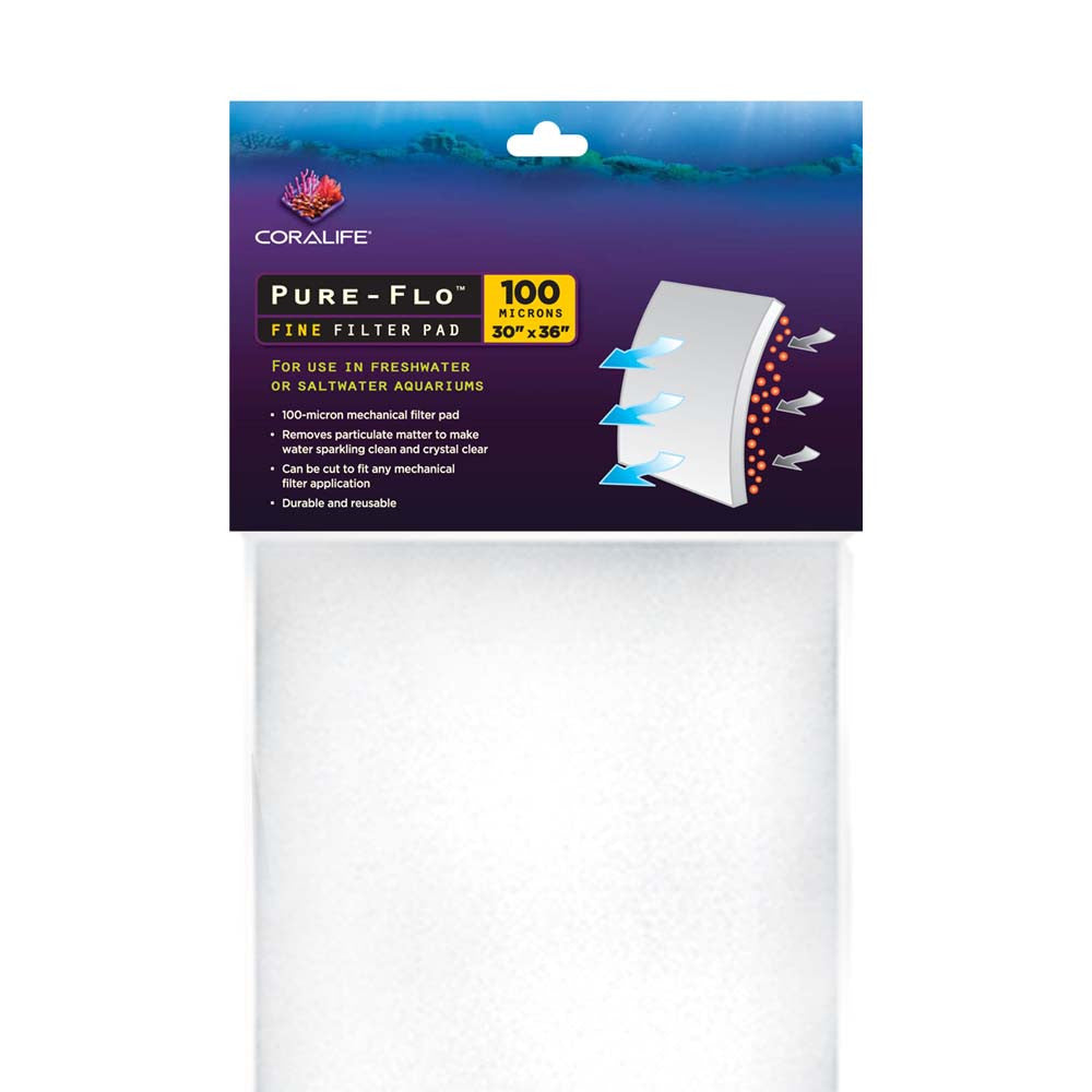 Coralife Pure-Flo Fine Filter Pads 100mc 36 X 30 Inches