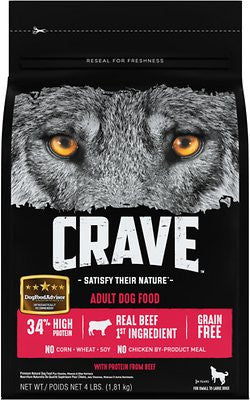 Crave Beef Dry Dog Food 4lb