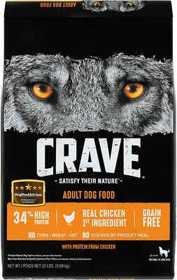 Crave Chicken Dry Dog Food 22lb
