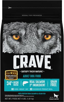 Crave Salmon and Ocean Fish Dry Dog Food 4lb