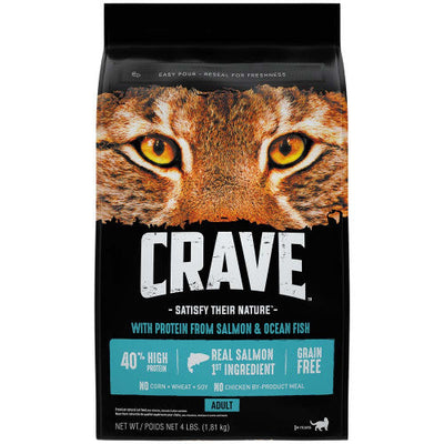 Crave Salmon & Oceanfish Dry Cat Food 4lb