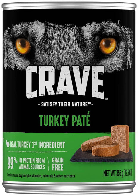 Crave Turkey Pate Canned Dog Food 12ea/12.5oz