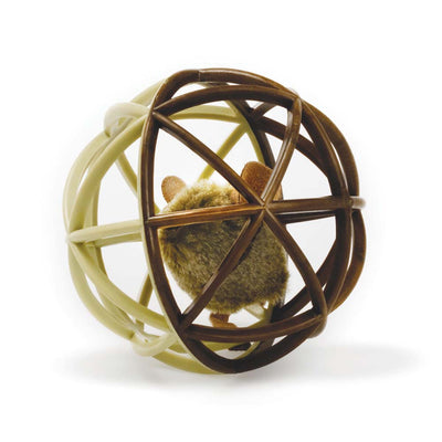 Pet Zone Products Ball of Furry Fury Catnip Toy Yellow, Brown 780824126253
