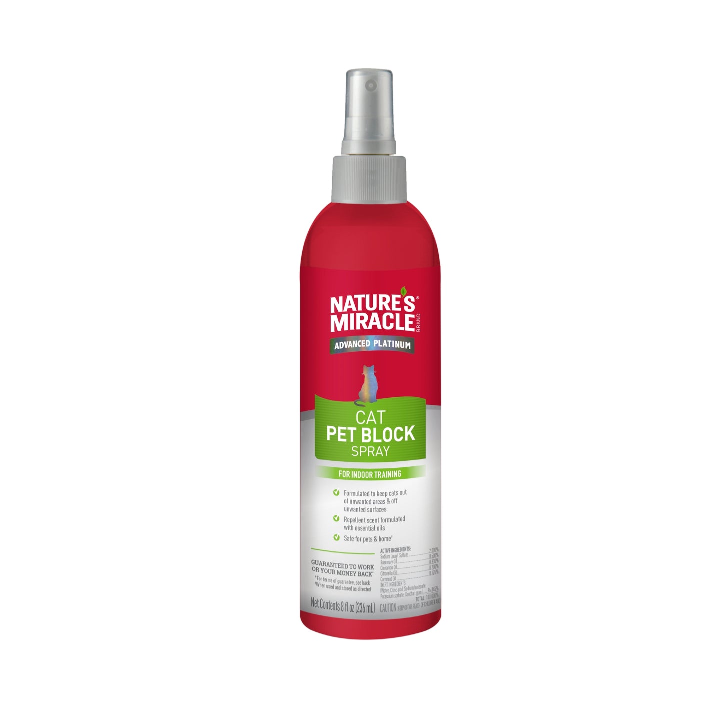 Nature's Miracle Advanced Platinum Cat Pet Block Spray 8 oz 018065983756
