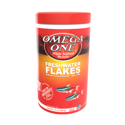 Omega One Freshwater Flakes Fish Food 5.3 oz 698220015111