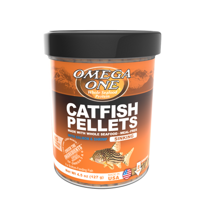 Omega One Catfish Sinking Pellet w/Shrimp Fish Food 4.5 oz 698220033917