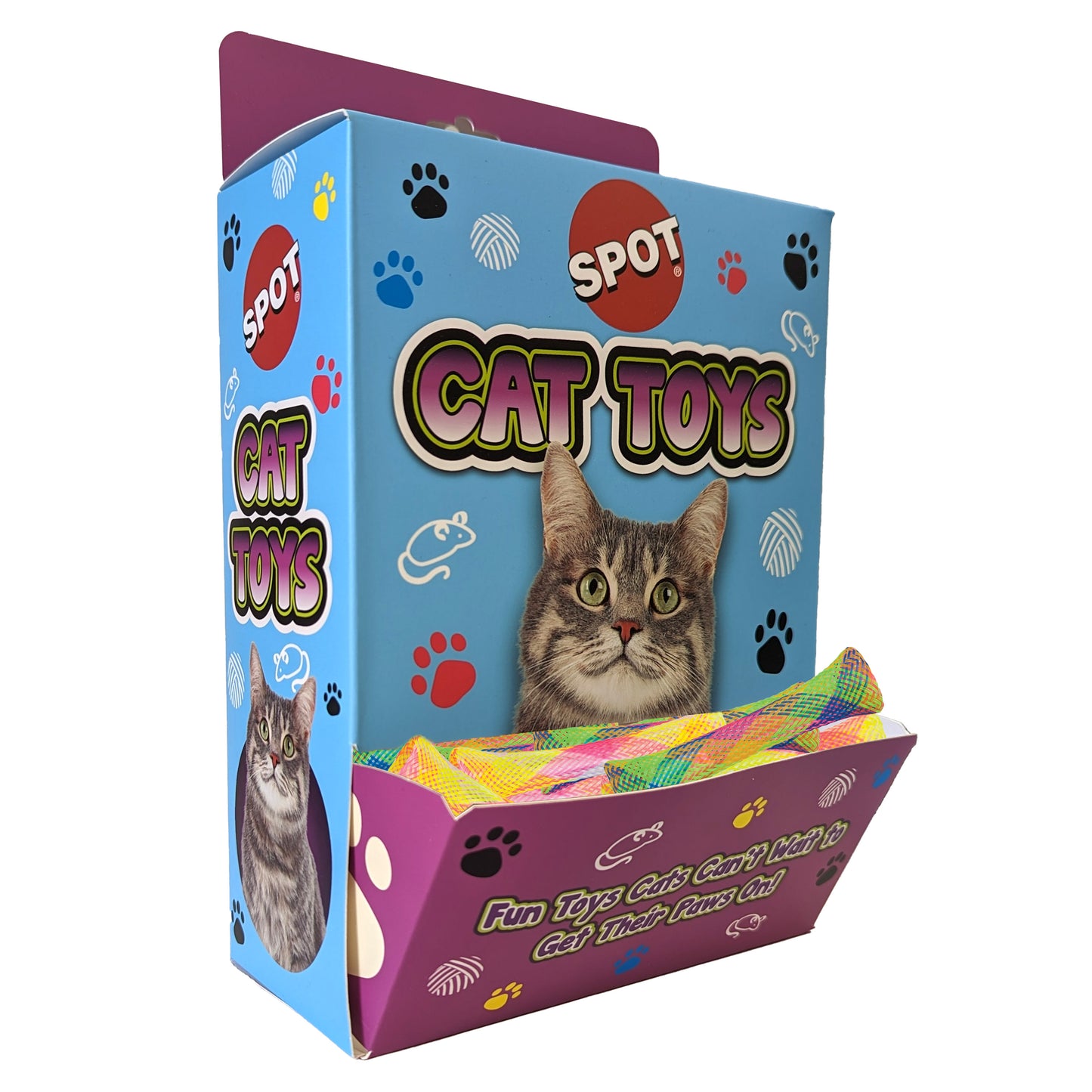 Spot Kitty Fun Tubes Cat Toy Bulk Display 96Pc 077234522134
