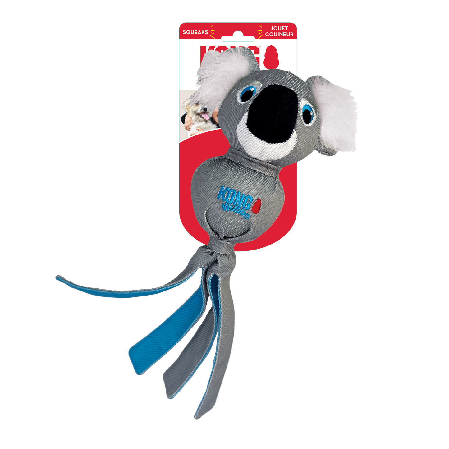 KONG Wubba Zoo Dog Toy Koala Large 035585502908