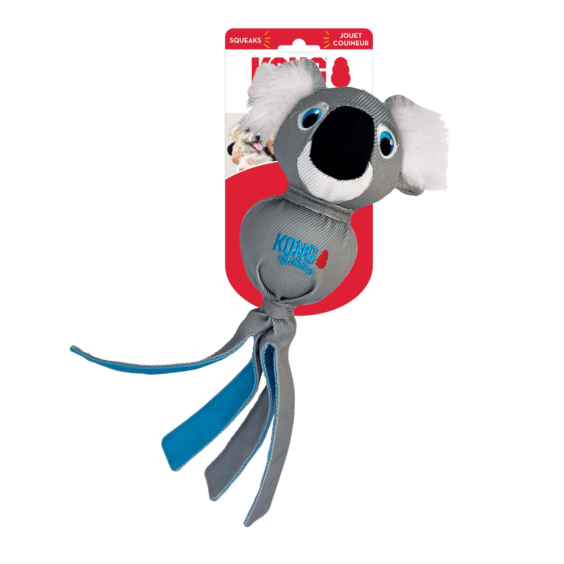 KONG Wubba Zoo Dog Toy Koala Large 035585502908