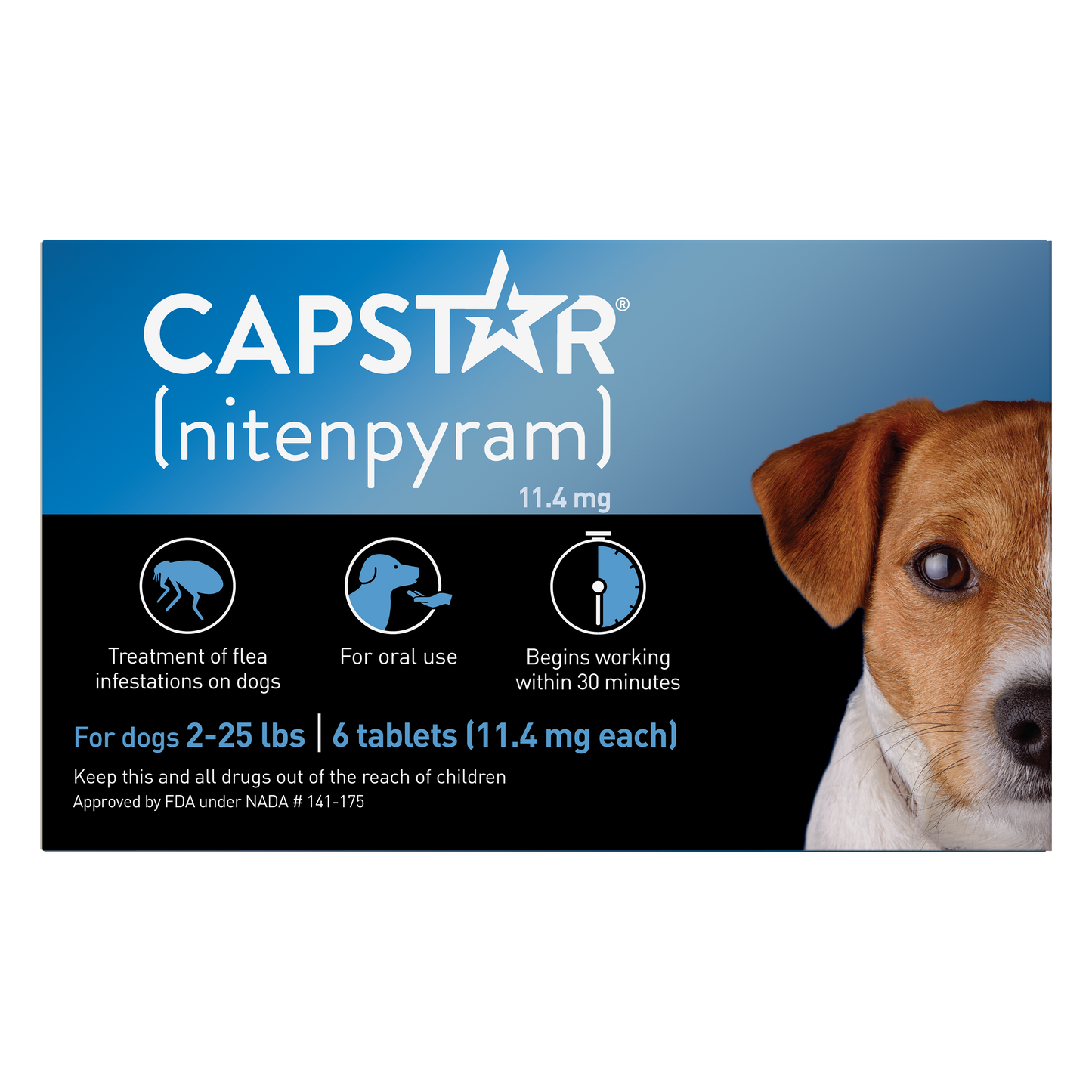 Capstar Flea Tablet for Small Dogs 11.4 Mg Each, 6 Tablets 073091033370
