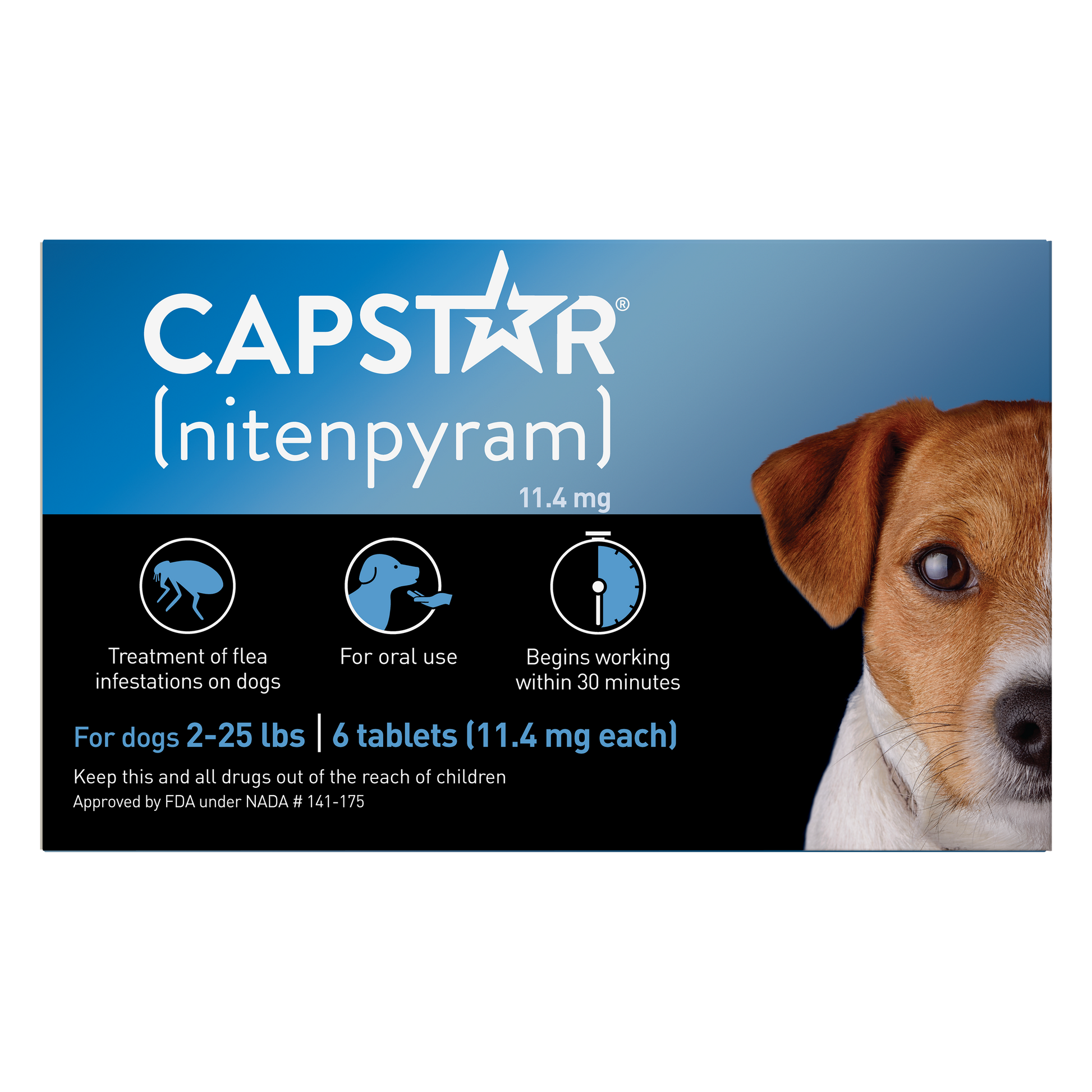 Capstar Flea Tablet for Small Dogs 11.4 Mg Each, 6 Tablets 073091033370