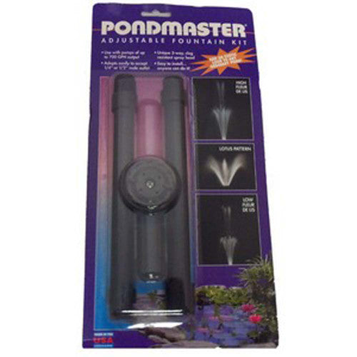 Danner Adjustable Multi - Tier Fountain Head Kit with Stem Black - Pond