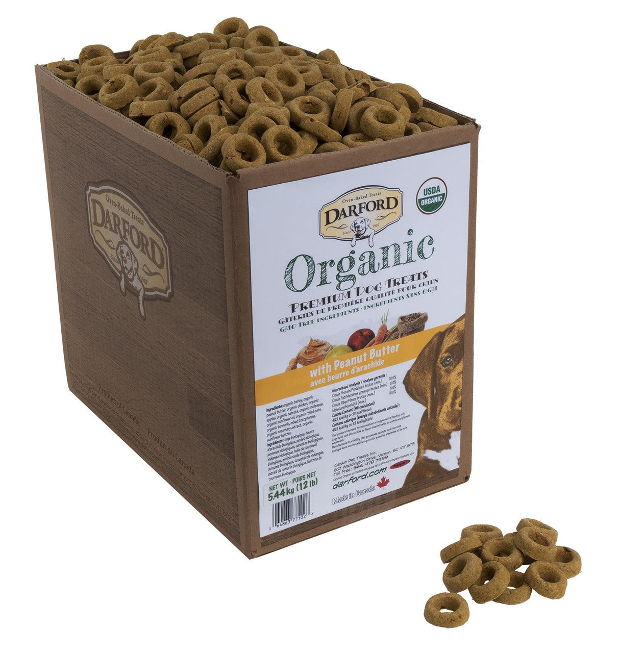 Darford Organic Premium Peanut Butter Dog Treat 12 lb 064863771026